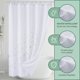 thumbnail image 4 of REGALWOVEN Cortina de Ducha Moderna de Tejido de Waffle con 12 Ganchos Impermeable para Baño Gris 71"W x 71"L, 4 of 5