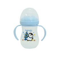 Pumucki - Mamadera Boca Ancha De 180 Ml, Color Celeste