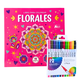 thumbnail image 1 of Libro Mándala Florales + 12 Plumones Doble Punta Fina/gruesa, 1 of 3
