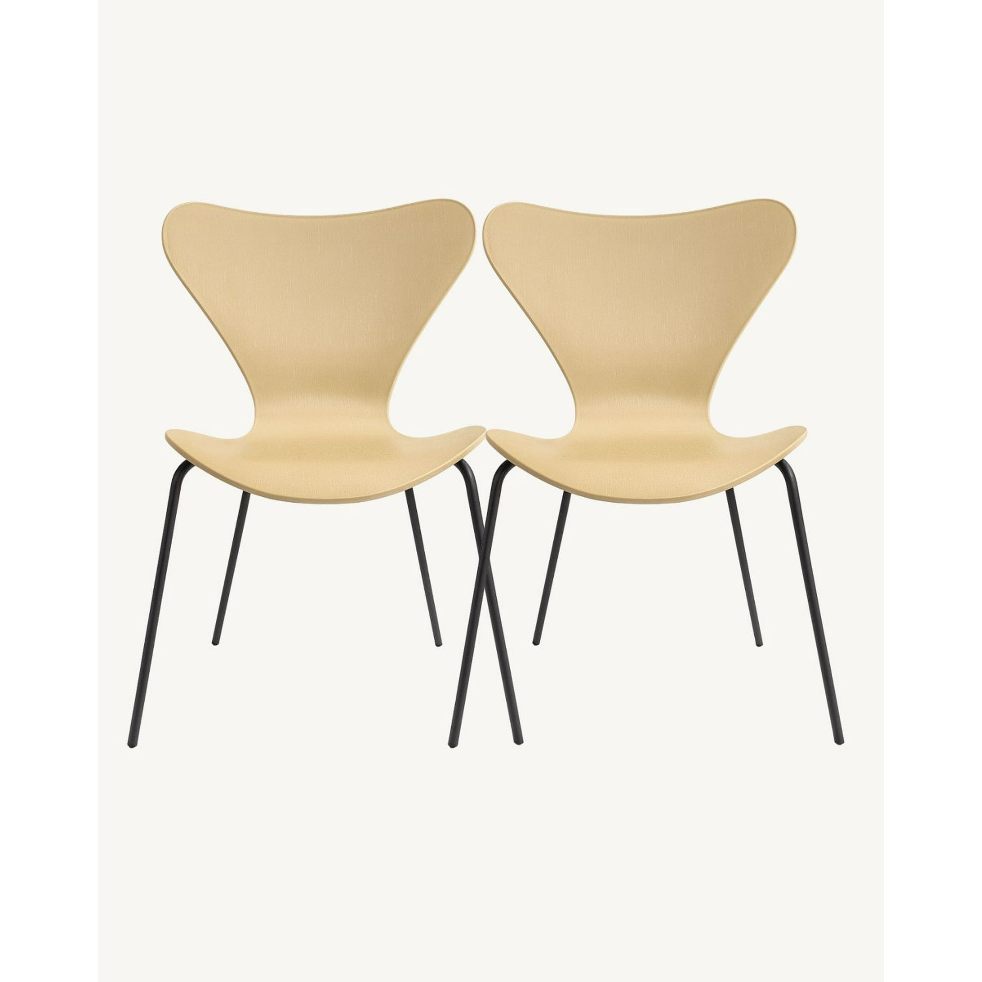 Habita2 Chile - Set 2 Sillas Jlove Pp Black - Beige