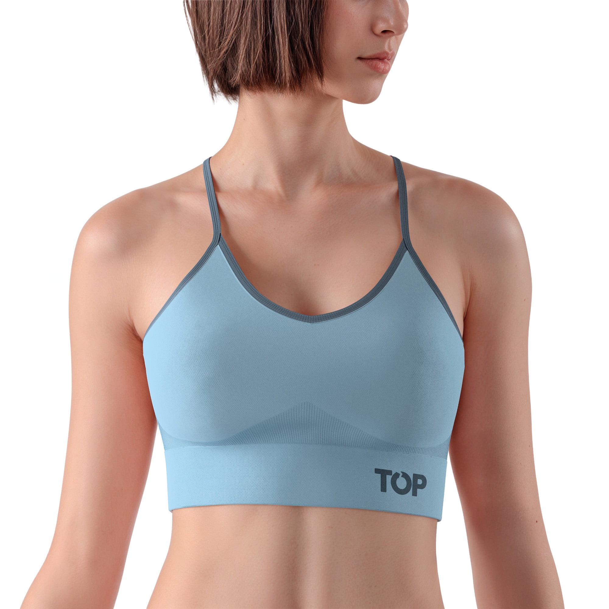 Top - Peto Mujer Deportivo Pretina Ancha Microfibra C3