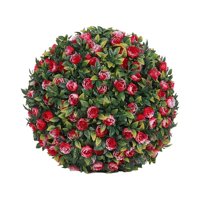 Magideal - Bola Topiaria Colgante De Flores De Simulación, 7.8 Pulgadas, Material De Pe, Accesorio Multiusos, Duradero, Decoración Floral Realista Para Cafetería Estilo A