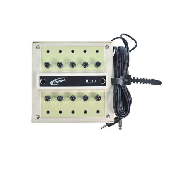 Jackbox Califone JB310 de 10 posiciones con control de volumen, color beige