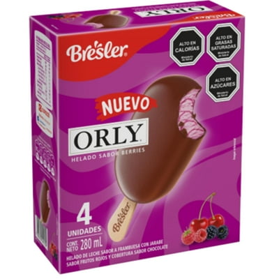 Helado Paleta Orly Berries 4Un Caja 280 Ml Bresler