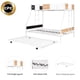 thumbnail image 3 of Metal Twin over Full Bunk Bed with Trundle/ Heavy-duty Sturdy Metal/ Noise Reduced/ Safety Guardrail/ Wooden Decoration/ Convenient Trundle / Bunk Bed for Three/ CPC Certified/ No Box Spring Needed, 3 of 3