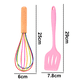thumbnail image 2 of Juego de 2 mini utensilios de cocina de silicona con mangos de madera., 2 of 5
