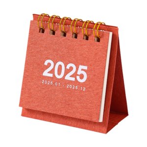 Magideal - Calendario De Escritorio Pequeño 2025, Minicalendario, Organización De Planificación, Calendario Abatible, Calendario De Pie Para Mesa, Horario Diario Rojo