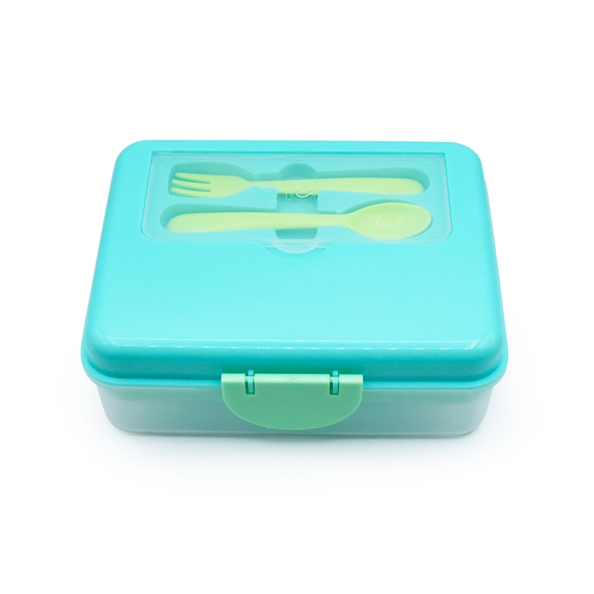 Melii - Lonchera Bento Box Con Cubiertos Azul