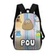 thumbnail image 1 of Pou-theme Backpack, Campus style schoolbag Bookbag with Adjustable Shoulder Straps And Large Zip Compartment, Unisex Travel Bags., 1 of 6