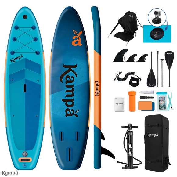 Set Tabla Stand Up Paddle Surf Inflable Azuria 320x81x15cm Color Oceánico