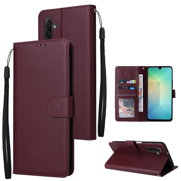 Funda Cartera para Samsung Galaxy A26 5G con Tarjetero, Soporte y Cordón - Protección Rojo