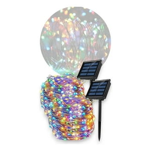 Genérico - X2 Guirnalda Luces Hadas Solar 10M Alambre Navidad Luz Hada