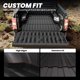 thumbnail image 2 of Alfombrilla para Cama y Portón de Camioneta LASFIT para Ford Maverick 2022-2026 Híbrido y Gasolina, Ajuste Personalizado TPE Todo Clima (No Compatible con Forro Drop-in), 2 Piezas Negro, 2 of 8