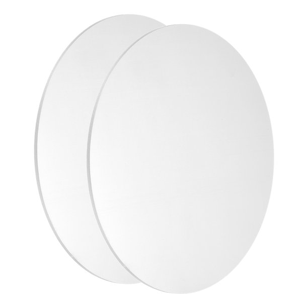 Uxcell 2Pcs Disco de Aluminio, 8"(200mm) Diámetro 0.06"(1.5mm) Grosor Hojas Redondas de Aluminio Placas de Círculo de Aluminio 5052 para Estampado de Metal