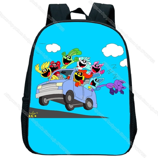 Smiling Critter Kindergarten Backpack Catnap Dogday Kids School Bag Anime Trend Bookbag Boy Girl Children Bagpack Travel Rucks