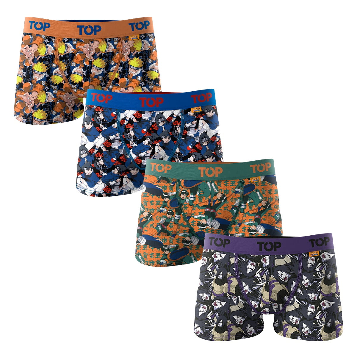 Top - Boxer Niño Algodón Naruto Pack 4 C2