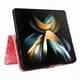 thumbnail image 3 of Funda tipo cartera FOXDOCK para Samsung Galaxy Z Fold 4 , diseño girasol en relieve, cuero PU, cierre magnético, soporte y tarjetero, 3 of 5