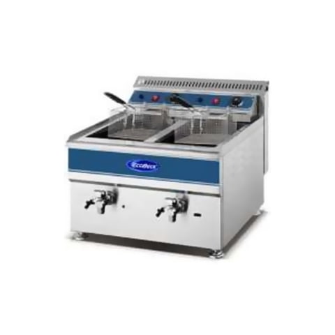 Ecobeck - Freidora De Papas Eléctrica Sobremesa 2 Tachos