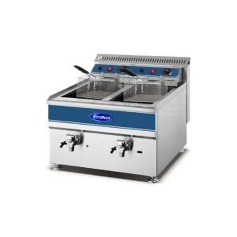 Ecobeck - Freidora De Papas Eléctrica Sobremesa 2 Tachos