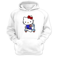 Genérico - Polerón Canguro Gatita Kitty Blanco Talla Xs Unisex
