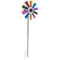 Ioensy - Metal Wind Spinner Garden Windmill Outdoor Yard Lawn Molinete Decoración Colorido