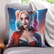 thumbnail image 1 of Harley Quinn Fundas de almohada de terciopelo con tema, regalos de funda de almohada, decoración para el hogar, cojín de lanzar, regalo de cumpleaños para fans y parejas.56*56cm., 1 of 6