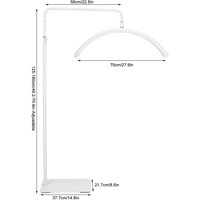 Kimale - Lampara Media Luna Led Para Pestañas Y Cejas Color Blanco