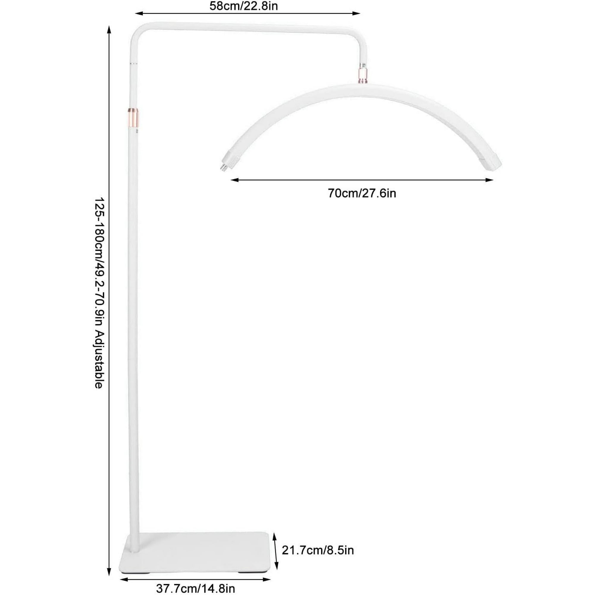 Kimale - Lampara Media Luna Led Para Pestañas Y Cejas Color Blanco