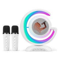 Genérico - Parlante Portatil + Microfono Karaoke Divertido Blanco Lau