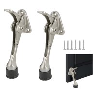 Genérico - Pack 2 Topes Para Puerta Con Tornillo Plateado