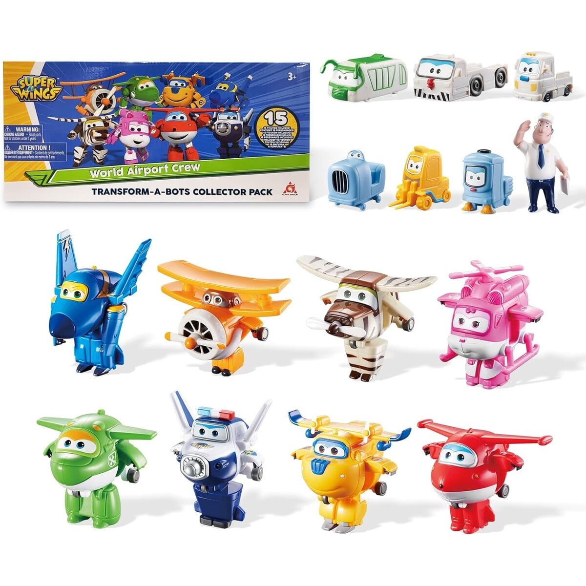 Super Wings Set Juguetes Transformables 2 Pulgadas World Airport