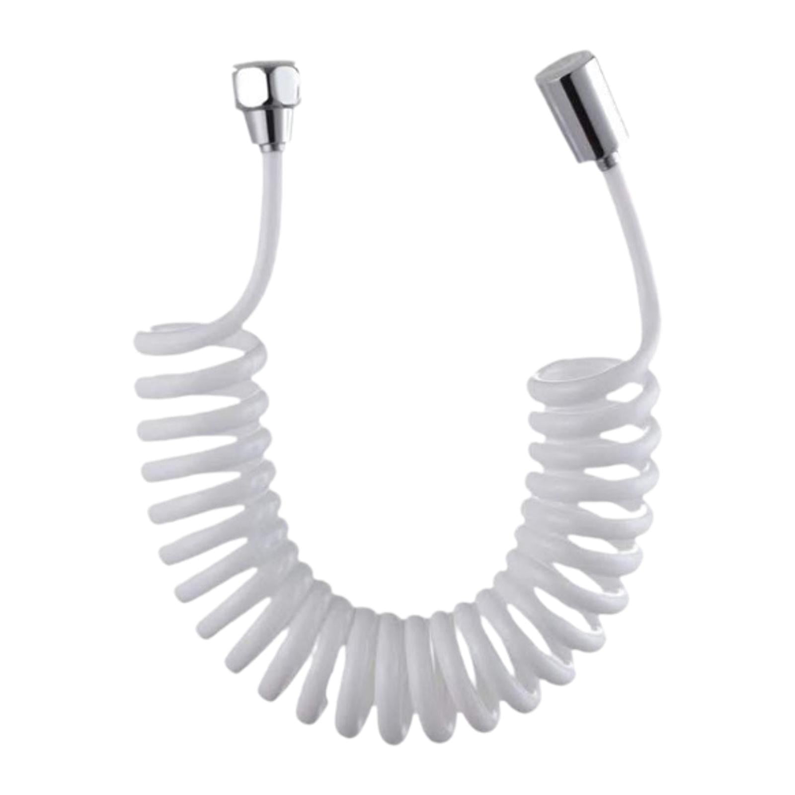 Bothyi - Manguera De Ducha Flexible Con Resorte A Prueba De Fugas Para Cabezal De Ducha De Mano, Grifo Para Inodoro, Color Blanco
