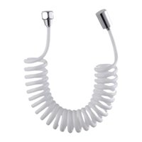 Bothyi - Manguera De Ducha Flexible Con Resorte A Prueba De Fugas Para Cabezal De Ducha De Mano, Grifo Para Inodoro, Color Blanco