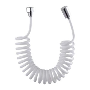 Bothyi - Manguera De Ducha Flexible Con Resorte A Prueba De Fugas Para Cabezal De Ducha De Mano, Grifo Para Inodoro, Color Blanco