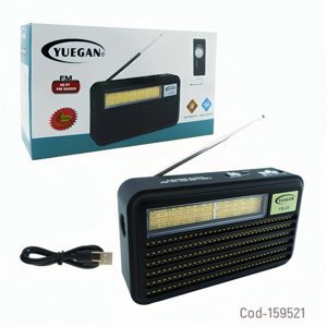 Genérico - Radio Multibanda Yuegan Bandas Con Linterna Recargable Negro