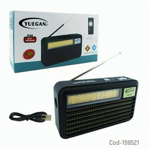Genérico - Radio Multibanda Yuegan Bandas Con Linterna Recargable Negro