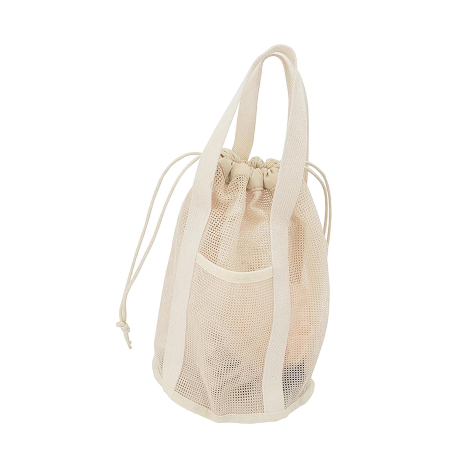 Bothyi - Bolsa De Ducha De Malla, Práctica Y Portátil, Ideal Para Camping, Playa, Color Blanco