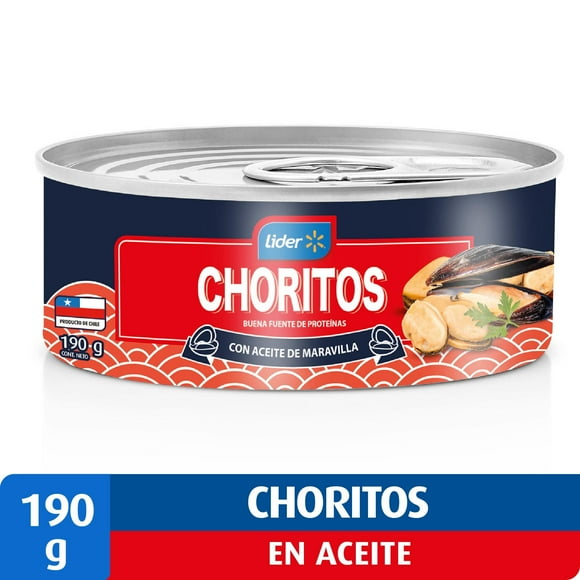 Choritos Aceite Lata, Drenado 100 g- Neto 190 g