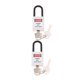 thumbnail image 1 of 2xseguridad candado de bloqueo de seguridad con llave de diferente pvc de acero inoxidable - blanco, 1 of 5