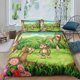 thumbnail image 1 of Lovely Cartoon Monkeys Pattern Quilt Duvet Cover Set Bedding Kids Double3-Piece Bedding Set, 1 of 5