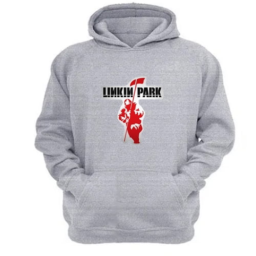 Polerón Canguro Linkin Park Gris Claro Talla S Unisex