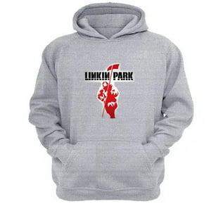 Genérico - Polerón Canguro Linkin Park Gris Claro Talla S Unisex