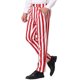thumbnail image 4 of INSPIRE CHIC Pantalones de Vestir a Rayas para Hombre de Halloween Ajuste Clásico Frente Plano Pantalones Casuales de Negocios 30 Rojo Blanco, 4 of 7