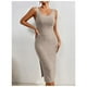 thumbnail image 1 of Vestido Ajustado Largo Tejido Canale Cuello En V, 1 of 6
