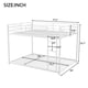 thumbnail image 3 of Full over Full Metal Bunk Bed, Low Bunk Bed with Ladder, White(Old SKU MF197034AAK), 3 of 3