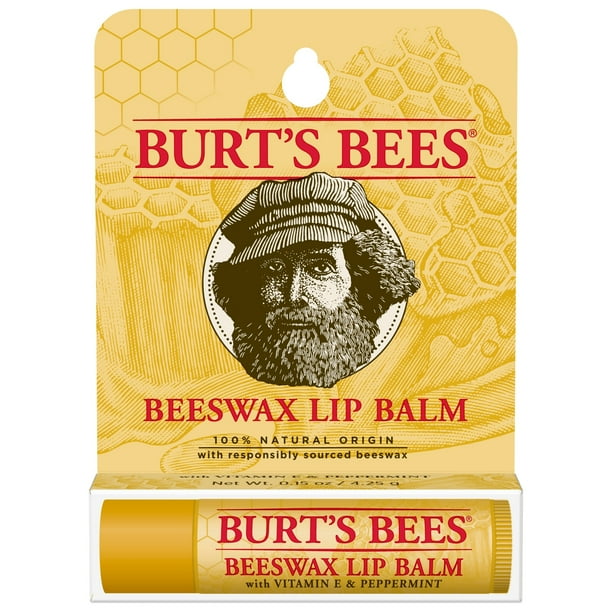 Bálsamo Labial De Cera De Abejas Con Ampolla De Vitamina E Y Menta De Para Unisex Ampolla De Bálsamo Labial De 0 15 Oz