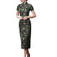 thumbnail image 1 of Vestido cheongsam de diez hebillas, desfile de ropa de verano, etiqueta larga, corte entallado, 1 of 5