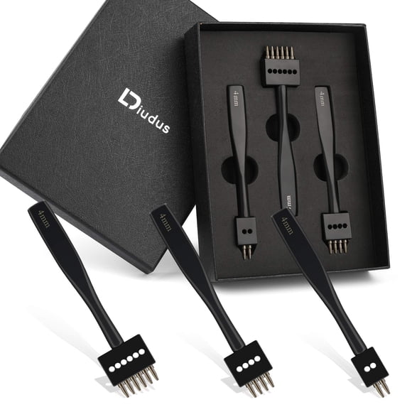 Punzón de Cuero DIUDUS 4 mm – Configuraciones de 2, 4 y 6 dientes