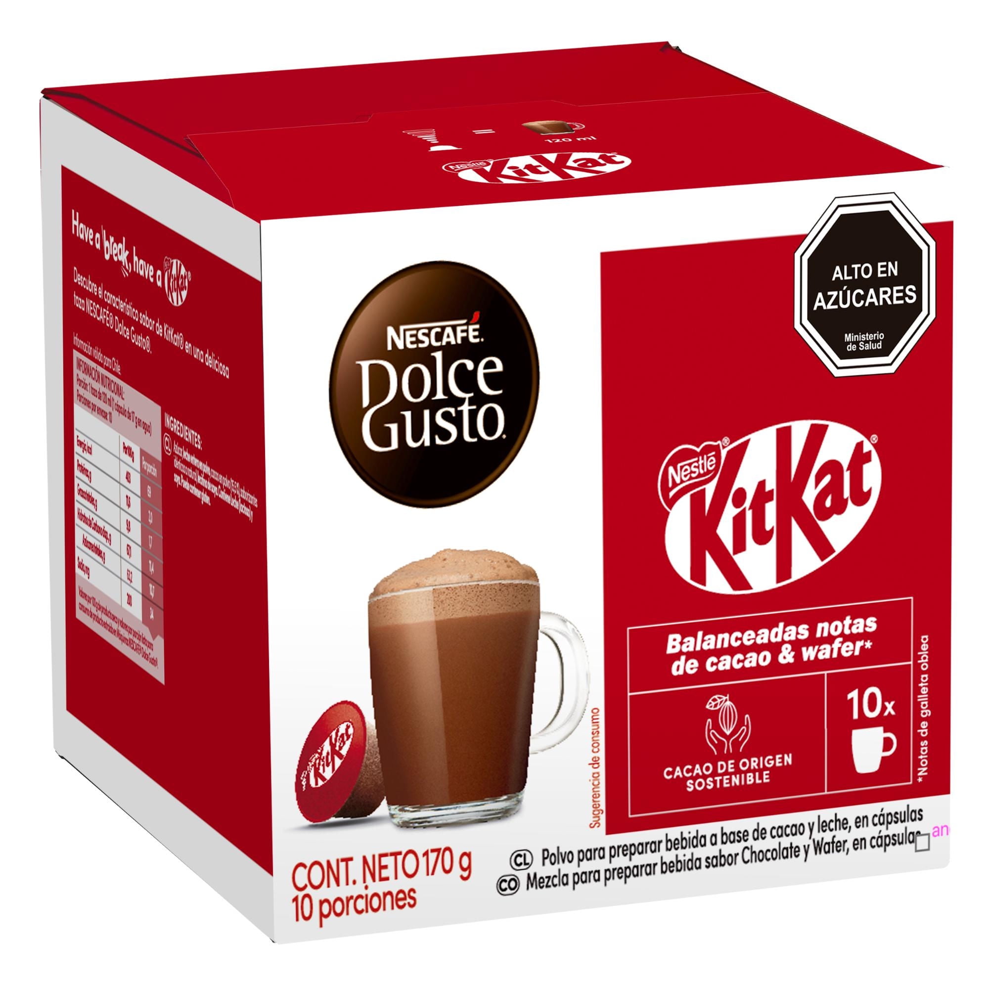 Nescafé Dolce Gusto - Café Con Chocolate Kitkat 10 Tazas