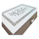 thumbnail image 3 of Caja De Té Mediana De Madera 6 Espacios Con Diseños Heart blanco 0, 3 of 3